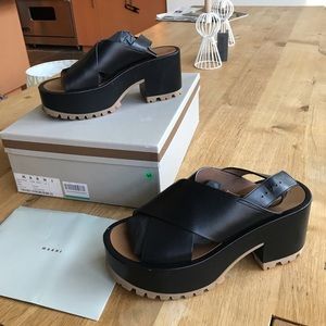 Marni Crisscross Platform Sandals